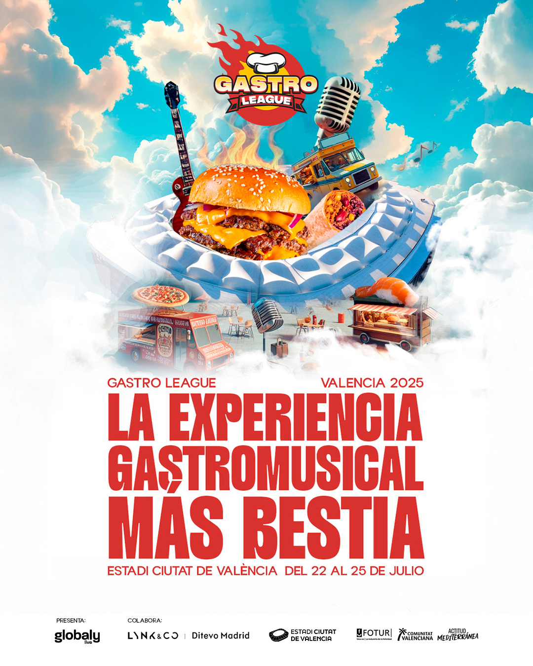 Gastro League — pieza con claim gastromusical Valencia 2025